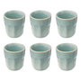 Voir la diapositive 1 : SECRET DE GOURMET Lot de 6 Tasses à Café  Roma  8cl Bleu Clair