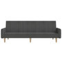 Voir la diapositive 5 : VIDAXL Canape-lit a 2 places gris fonce tissu
