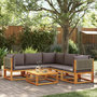 Voir la diapositive 1 : VIDAXL Salon de jardin avec coussins 6 pcs bois d'acacia solide