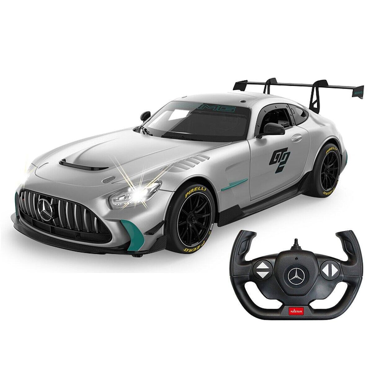 Jamara Mercedes-AMG GT2 1:14 argent portes manuelles
