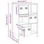 Voir la diapositive 6 : VIDAXL Buffet haut jaune moutarde 68x39x103,5 cm acier