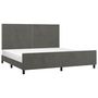 Voir la diapositive 3 : VIDAXL Cadre de lit sans matelas gris fonce 200x200 cm velours