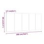 Voir la diapositive 6 : VIDAXL Tete de lit Chene marron 200x1,5x80 cm Bois d'ingenierie