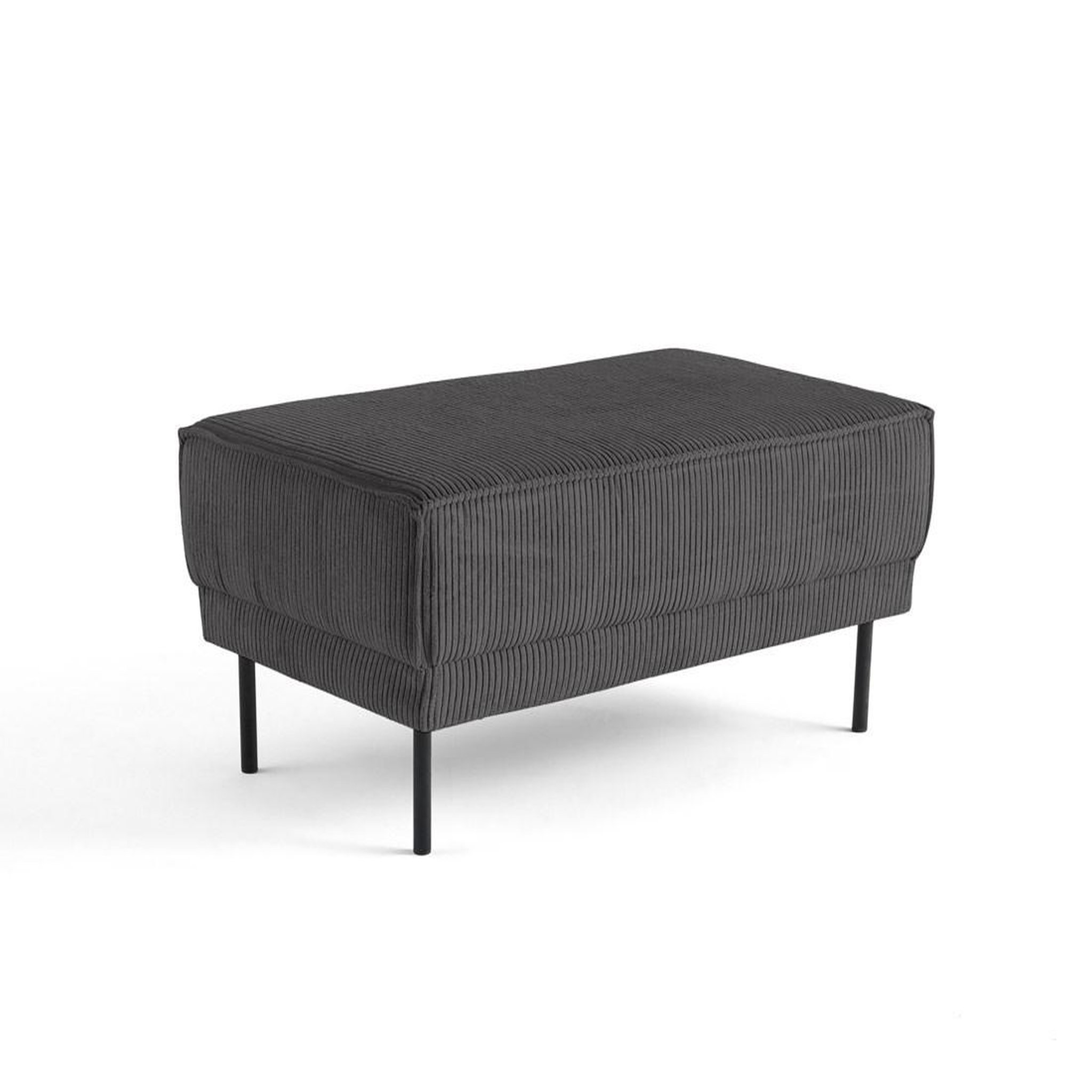 Voir la diapositive 2 : BEST MOBILIER Charlie - pouf - pieds hauts - en velours côtelé