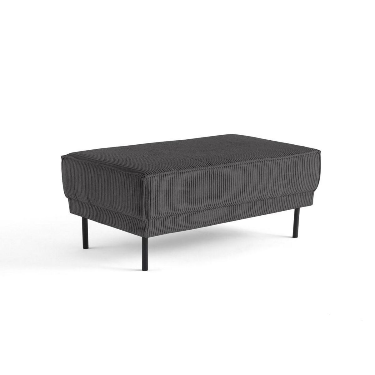 LISA DESIGN Charlie - pouf - pieds hauts - en velours côtelé