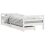 Voir la diapositive 2 : VIDAXL Cadre de lit enfant tiroirs blanc 90x200 cm bois de pin massif