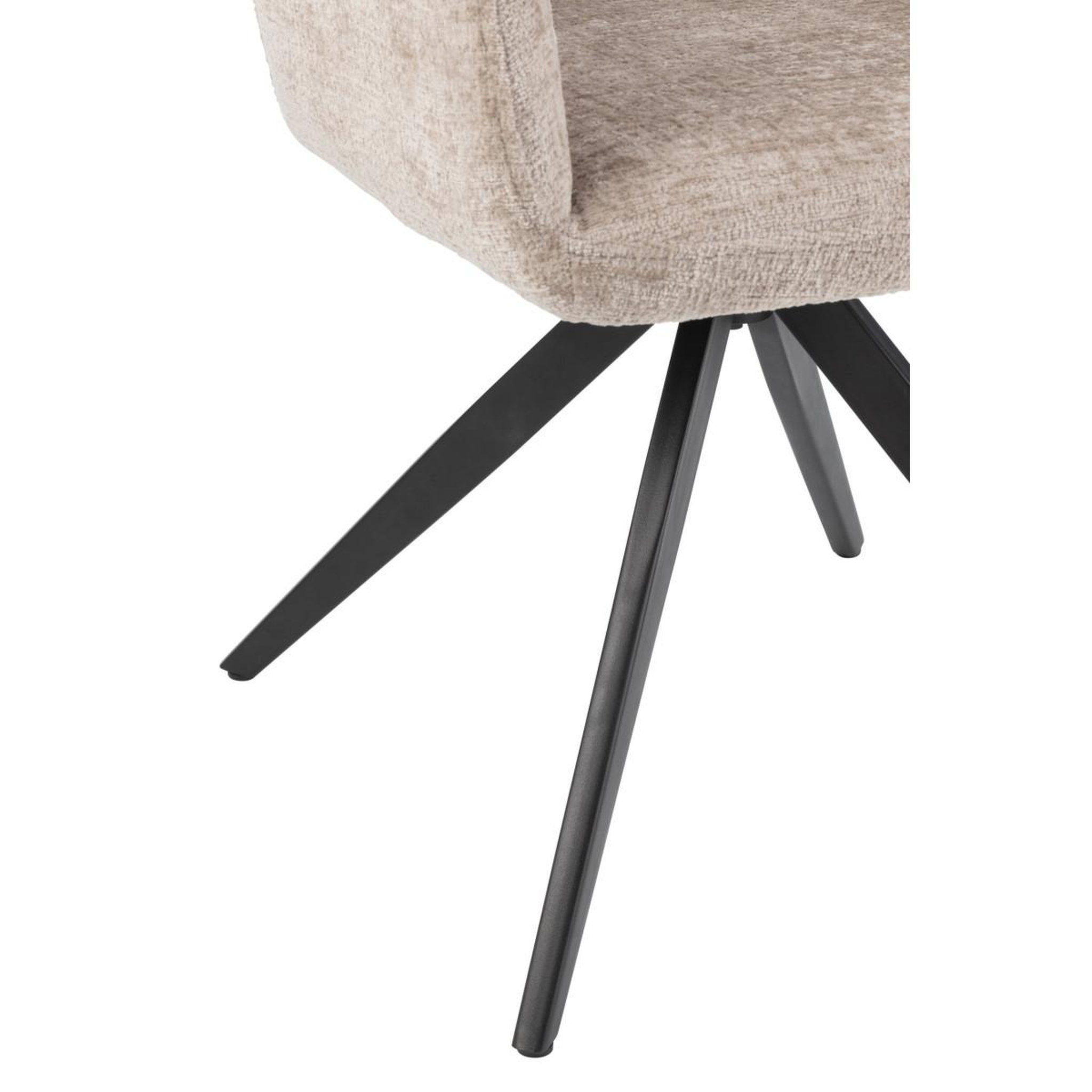 Voir la diapositive 5 : J-LINE Chaise design pivotante  louna  84cm grège
