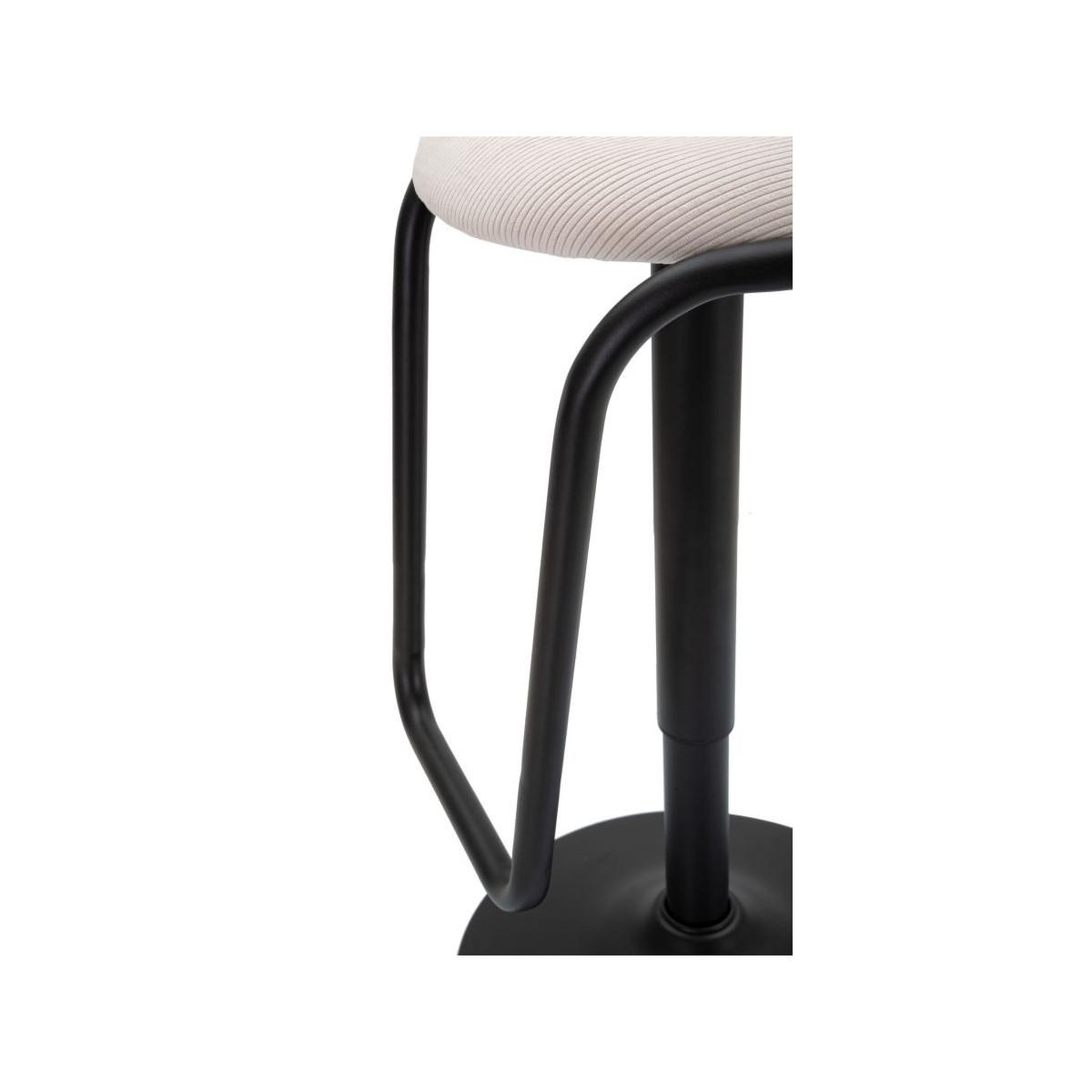 Voir la diapositive 6 : Paris Prix Tabouret de bar réglable en tissu  destiny  61-83cm noir & blanc