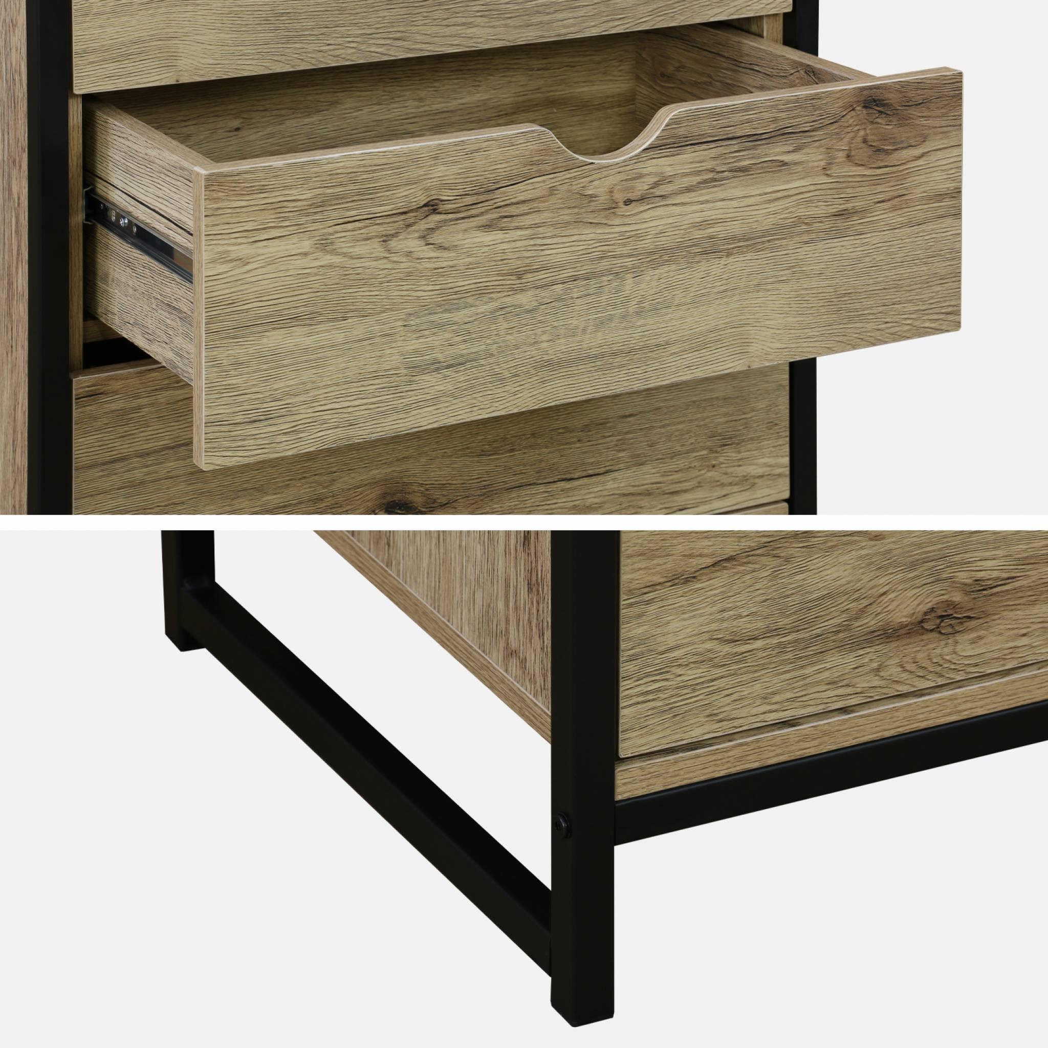 Voir la diapositive 6 : SWEEEK Commode. Loft. chiffonnier avec 5 tiroirs L 60 cm x l 40 cm x H 110 cm