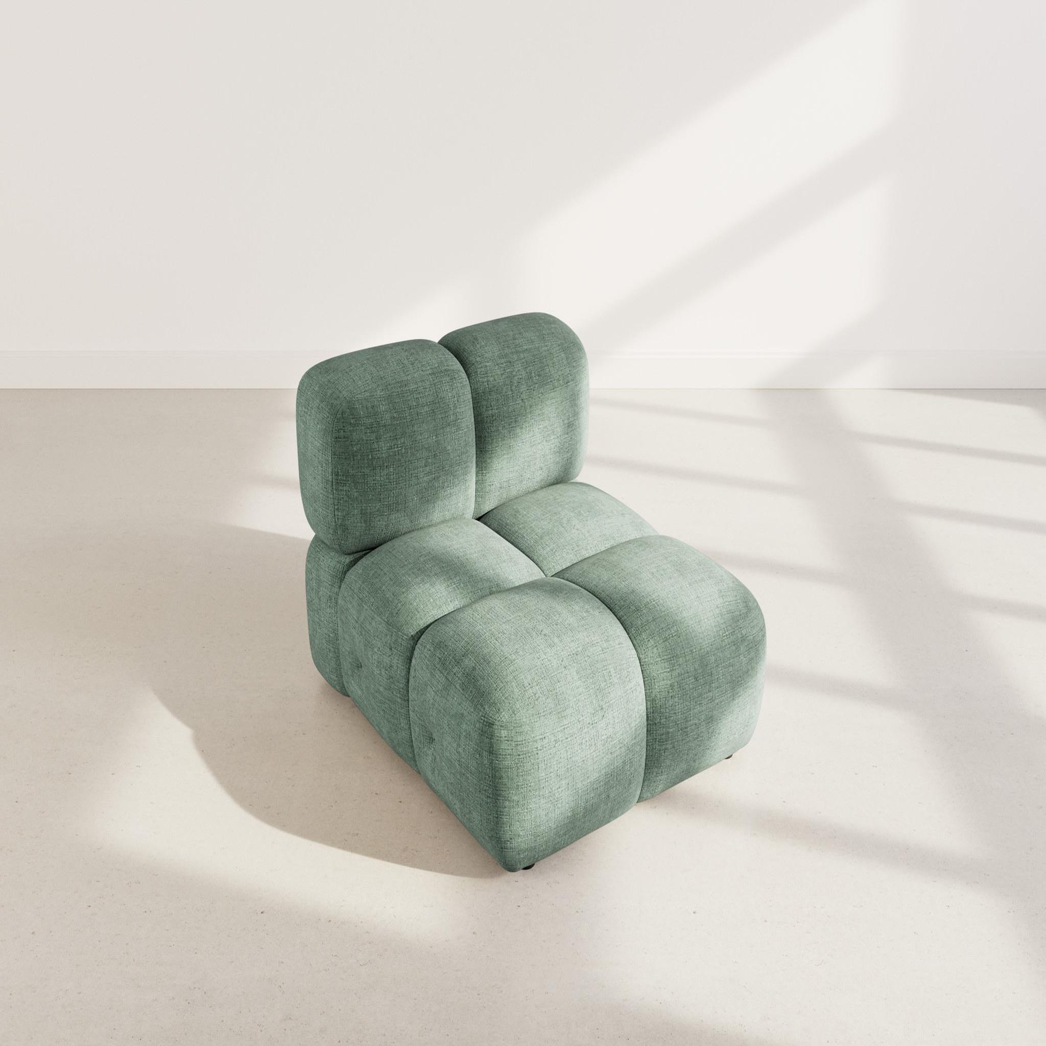 Voir la diapositive 3 : LISA DESIGN Grace - module d'assise en velours texturé