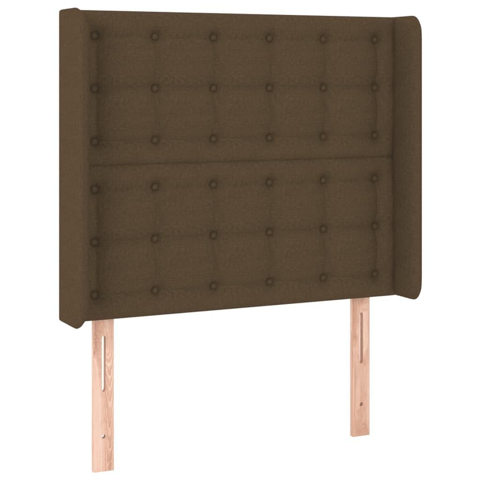 Voir la diapositive 3 : VIDAXL Tete de lit a LED Marron fonce 103x16x118/128 cm Tissu