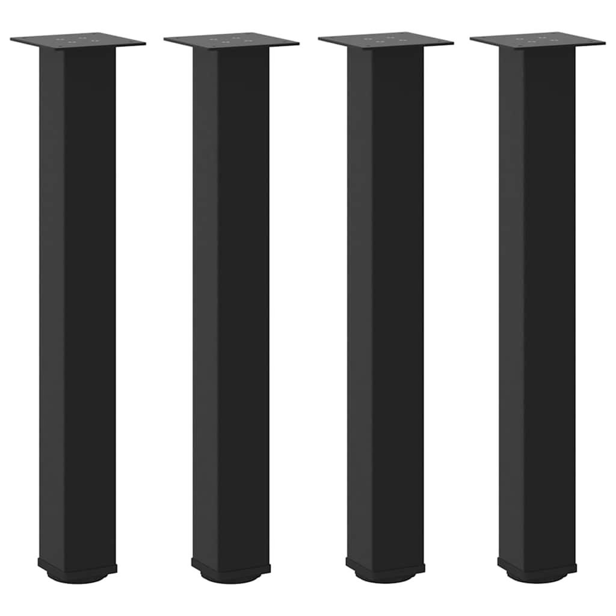Voir la diapositive 2 : VIDAXL Pieds de table basse 4 pcs noir 72-74 cm acier