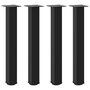 Voir la diapositive 2 : VIDAXL Pieds de table basse 4 pcs noir 72-74 cm acier