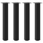 Voir la diapositive 2 : VIDAXL Pieds de table basse 4 pcs noir 72-74 cm acier