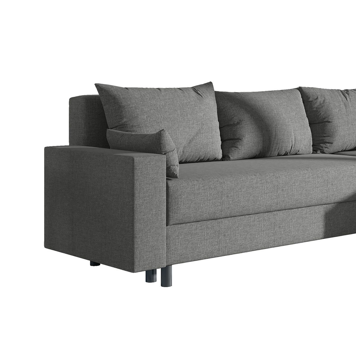 Canapé d'angle convertible et réversible  avec coffre  3 places PAOLA 