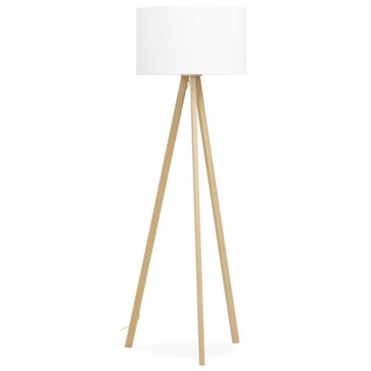 Paris Prix Lampadaire Trépied  Fidelio  159cm Naturel & Blanc