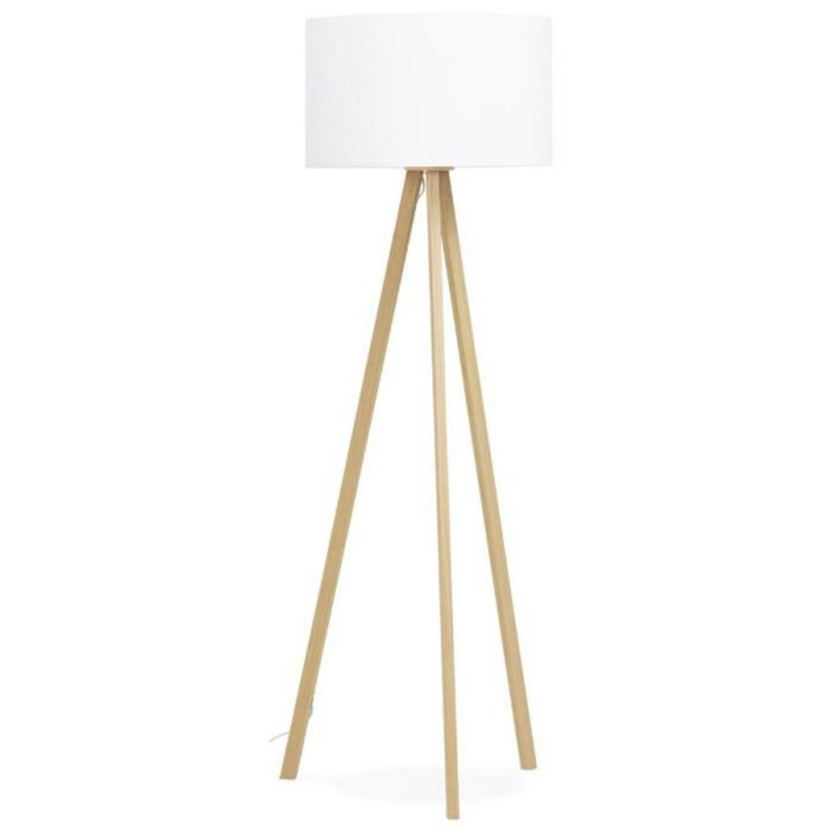Paris Prix Lampadaire Trépied  Fidelio  159cm Naturel & Blanc