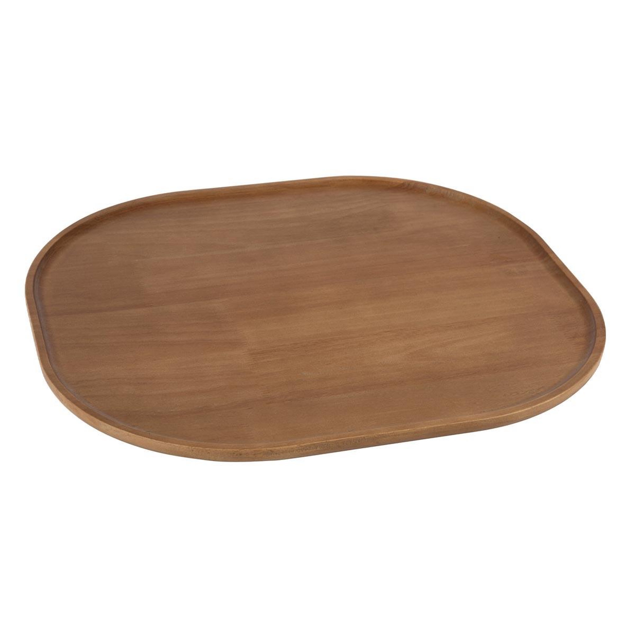 J-LINE Plateau déco en bois  trinidad  44cm marron