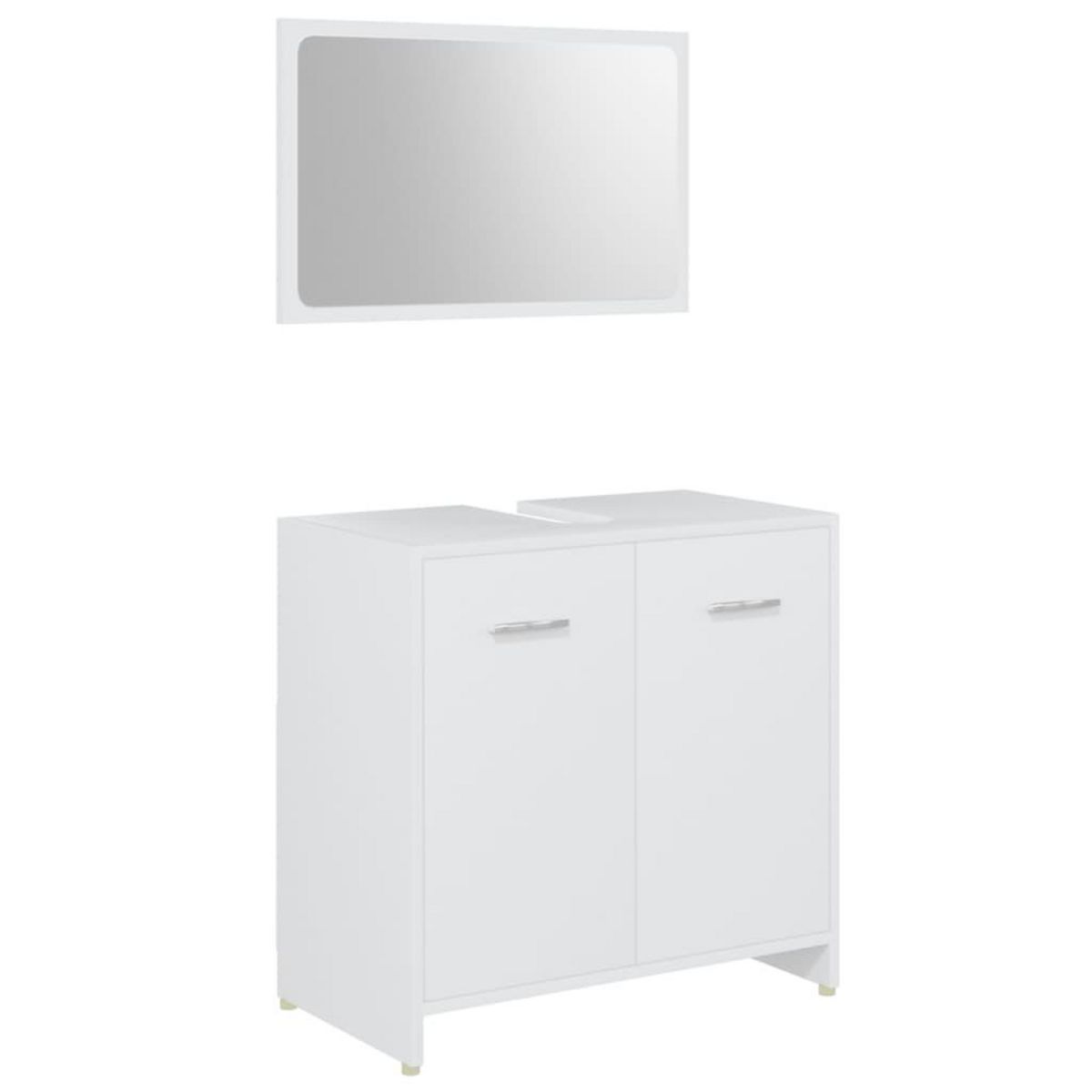 VIDAXL Ensemble de meubles salle de bain 4 pcs blanc bois d'ingenierie