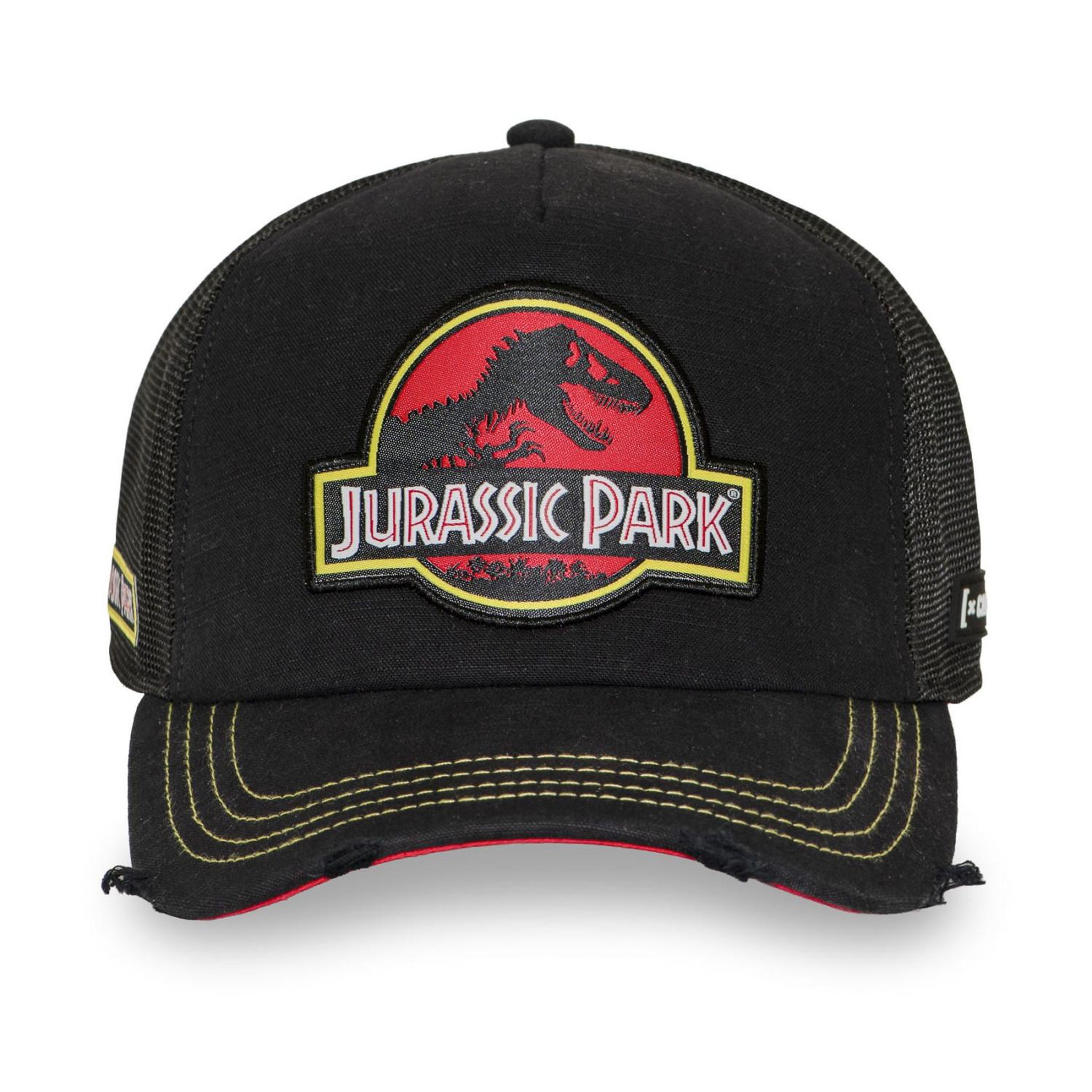 Voir la diapositive 2 : CAPSLAB Casquette trucker premium avec filet et patch Jurassic Park