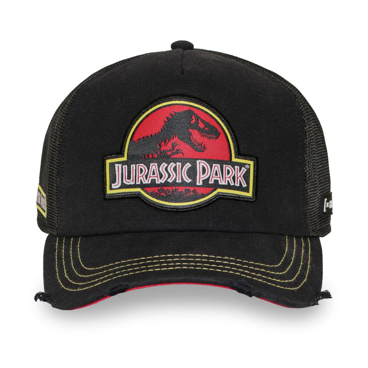 CAPSLAB Casquette trucker premium avec filet et patch Jurassic Park