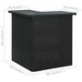 Voir la diapositive 6 : VIDAXL Table d'angle de bar Noir 100x50x105 cm Resine tressee