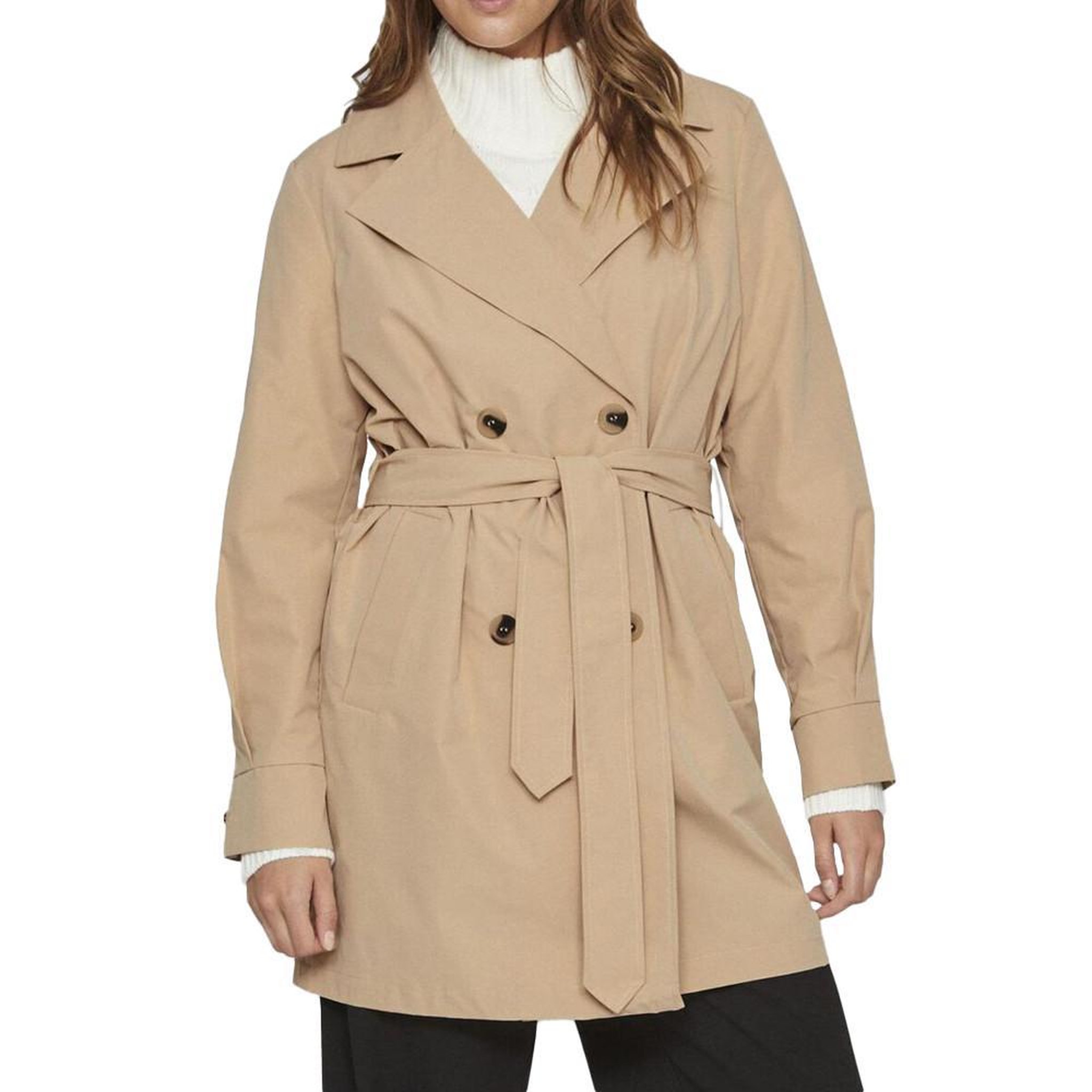 Vila Trench  Femme Vila Vimersin. Coloris disponibles : Beige