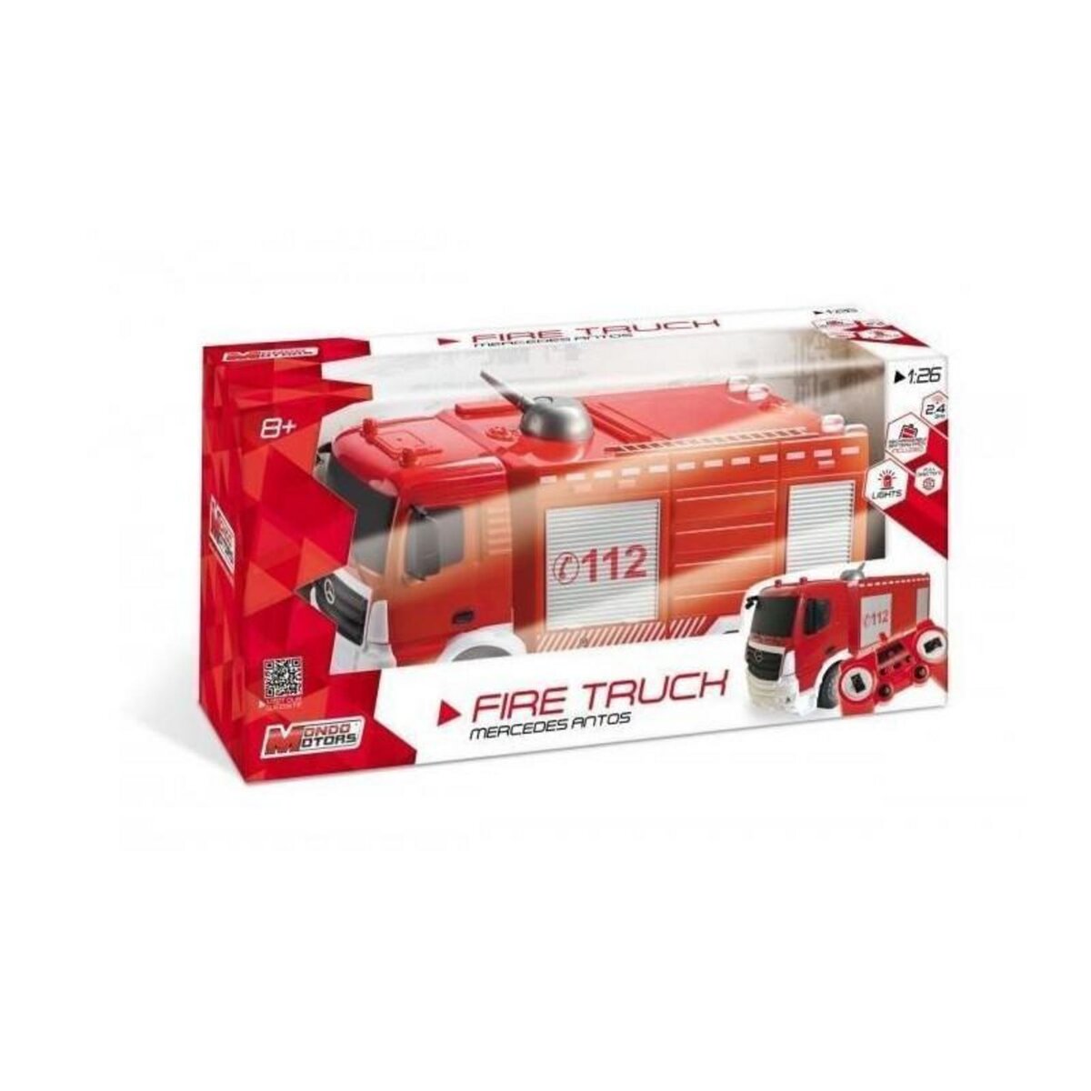 MONDO MOTORS MONDO - Camion Pompiers Telecommande - Echelle 1:26 - Mixte - Garcon - A partir de 3 ans