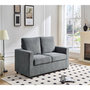 Voir la diapositive 2 : Habitat et Jardin Canapé convertible express en tissu  Elena  - 3 places - Couchage 140 cm - Gris