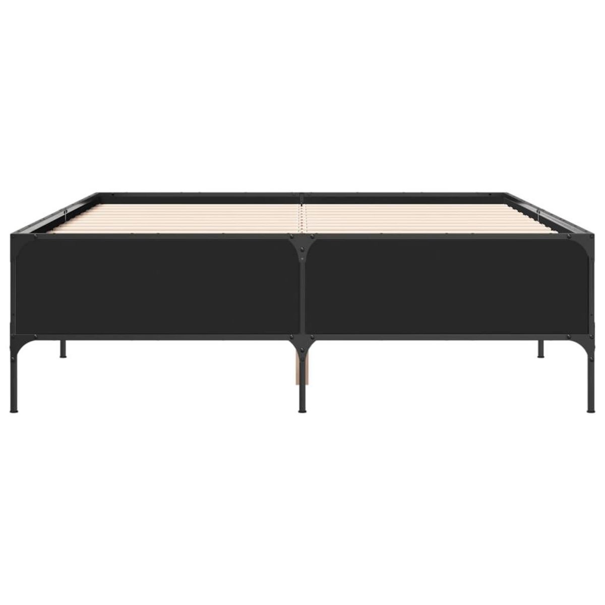 VIDAXL Cadre de lit sans matelas noir 160x200 cm