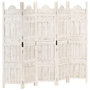 Voir la diapositive 1 : VIDAXL Cloison de separation 5 panneaux Blanc 200x165 cm Bois manguier
