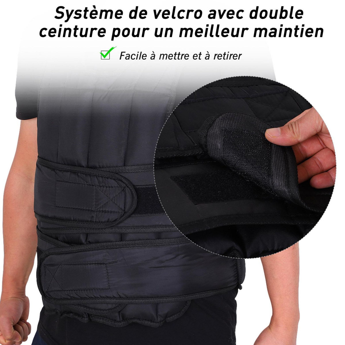 HOMCOM Gilet lesté réglable veste lestée 20 Kg max. poids amovibles entrainement musculation exercice boxe oxford noir