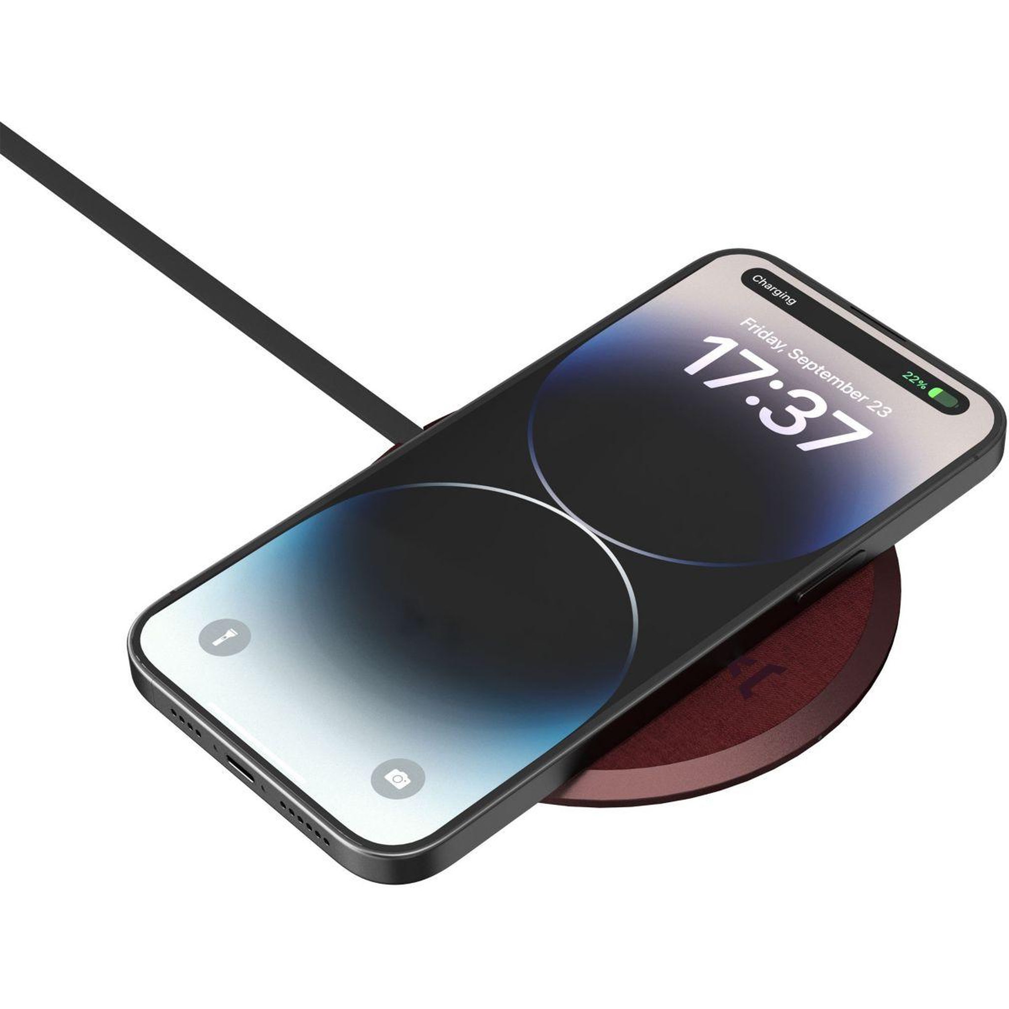 Voir la diapositive 5 : ADEQWAT Chargeur induction sans fil Dark Red ultra-plat