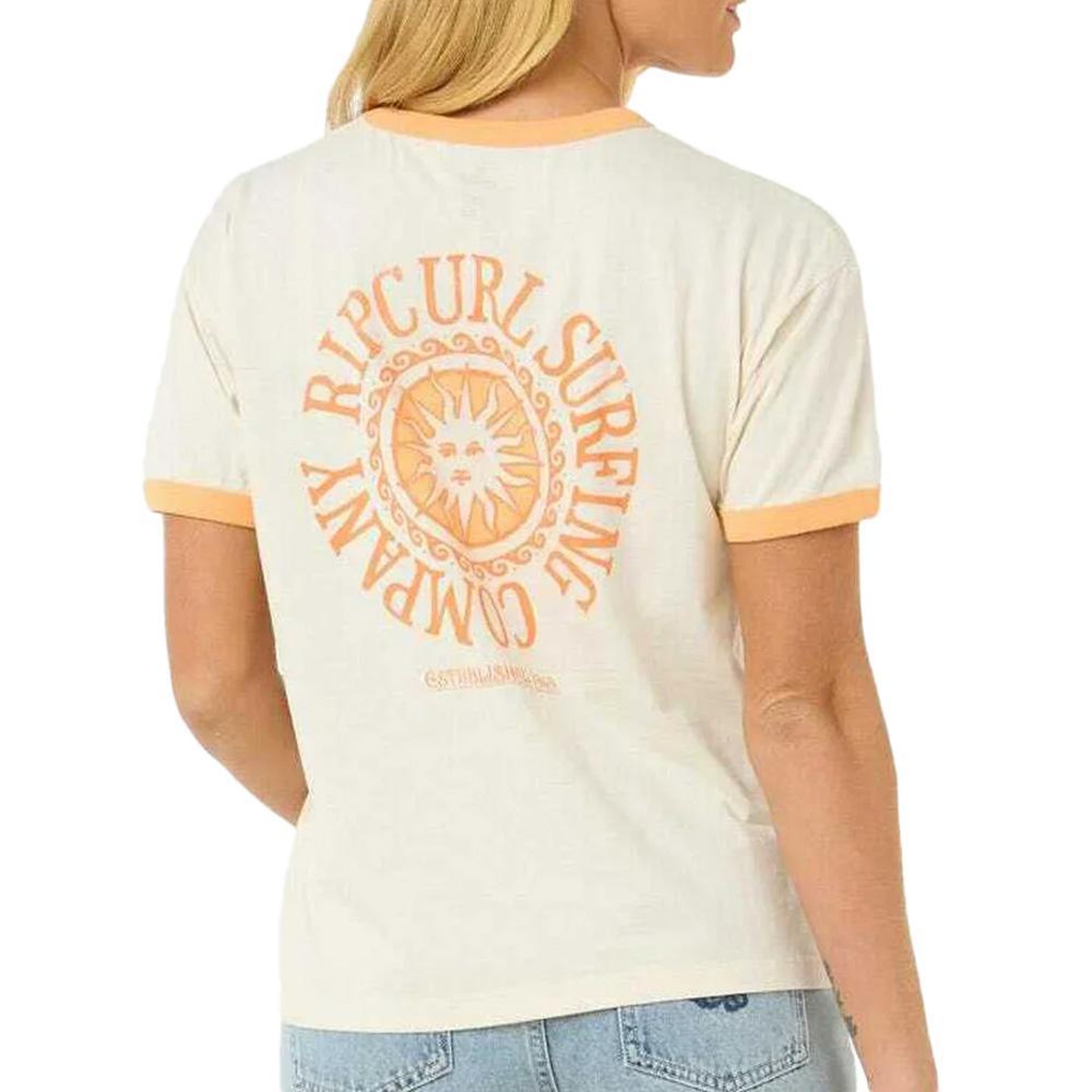 Voir la diapositive 2 : Rip Curl T-Shirt Écru Femme Rip Curl Carlos Ringer