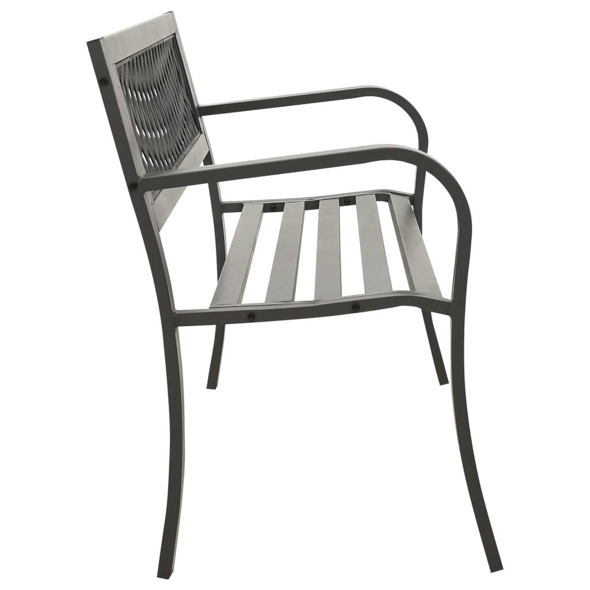 Voir la diapositive 3 : VIDAXL Banc de jardin 125 cm acier gris