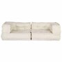 Voir la diapositive 2 : VIDAXL Pouf modulaire creme 140x70x36 tissu