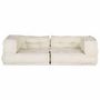 Voir la diapositive 2 : VIDAXL Pouf modulaire creme 140x70x36 tissu