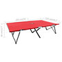 Voir la diapositive 6 : VIDAXL Chaise longue pliable 2 places rouge Acier