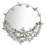Paris Prix Miroir Mural Design  Butterfly  94cm Argent