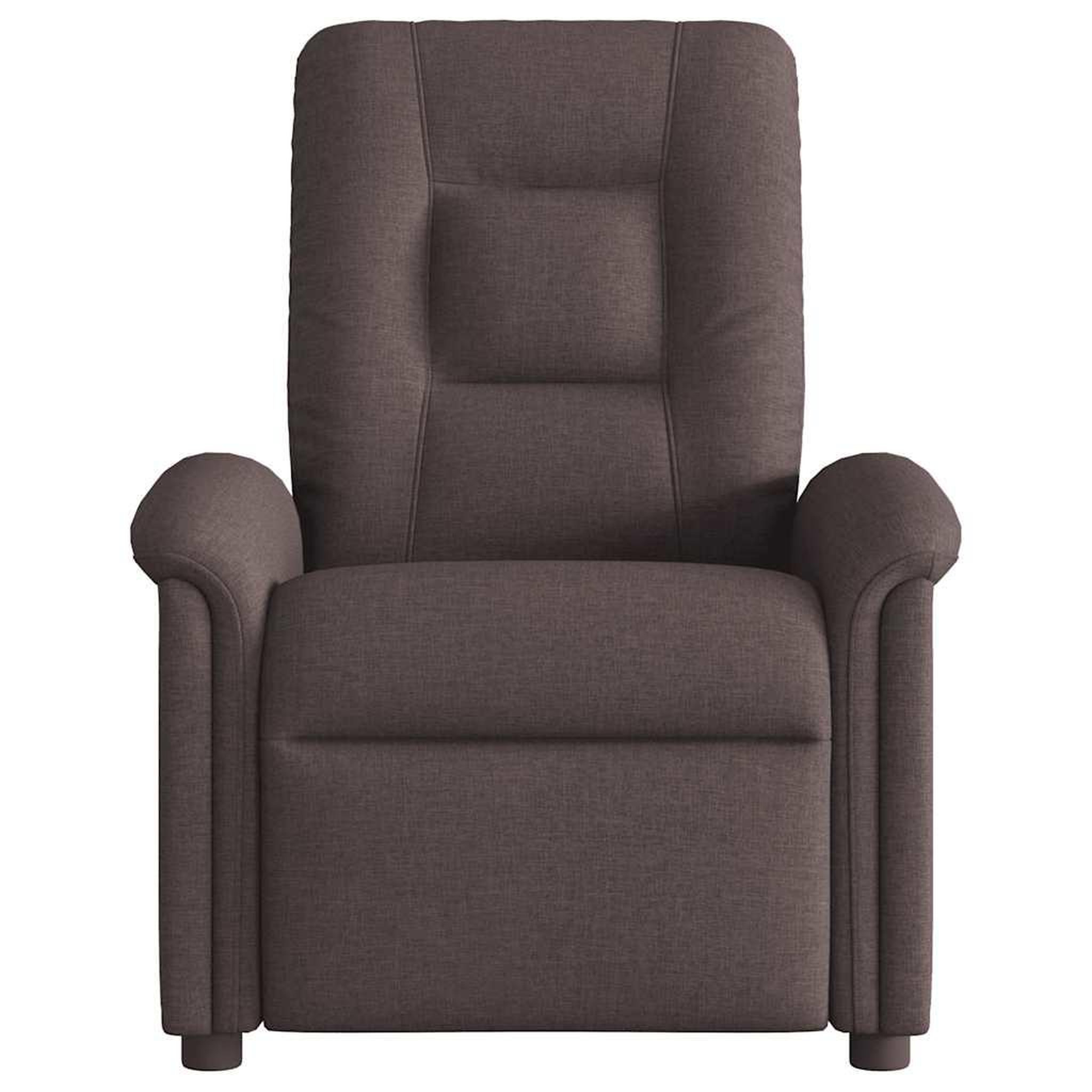Voir la diapositive 5 : VIDAXL Fauteuil de massage inclinable electrique Marron fonce Tissu