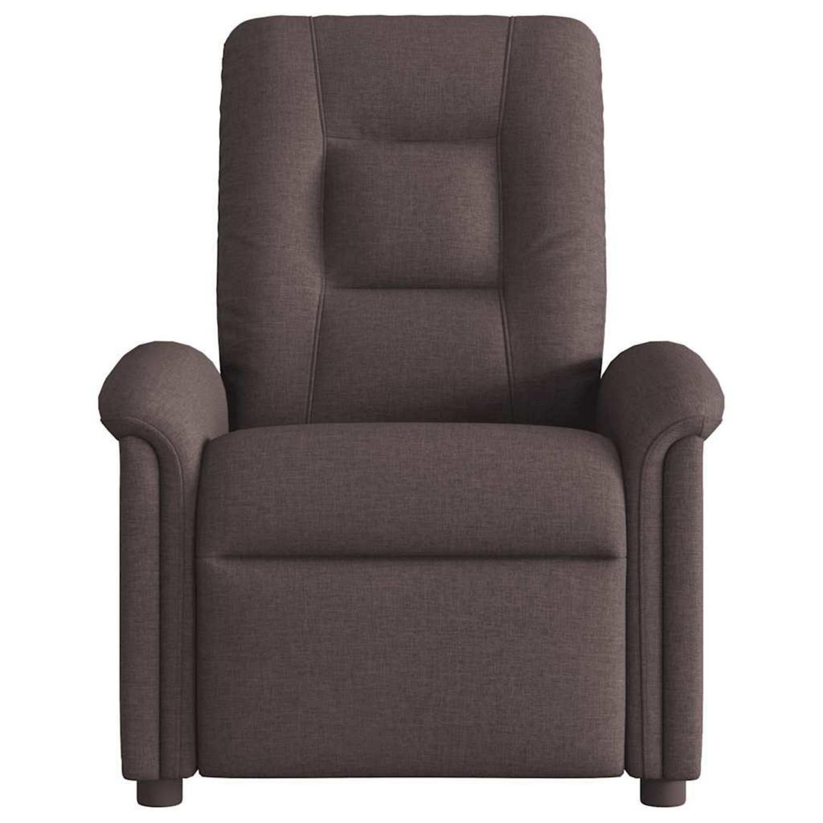 VIDAXL Fauteuil de massage inclinable electrique Marron fonce Tissu