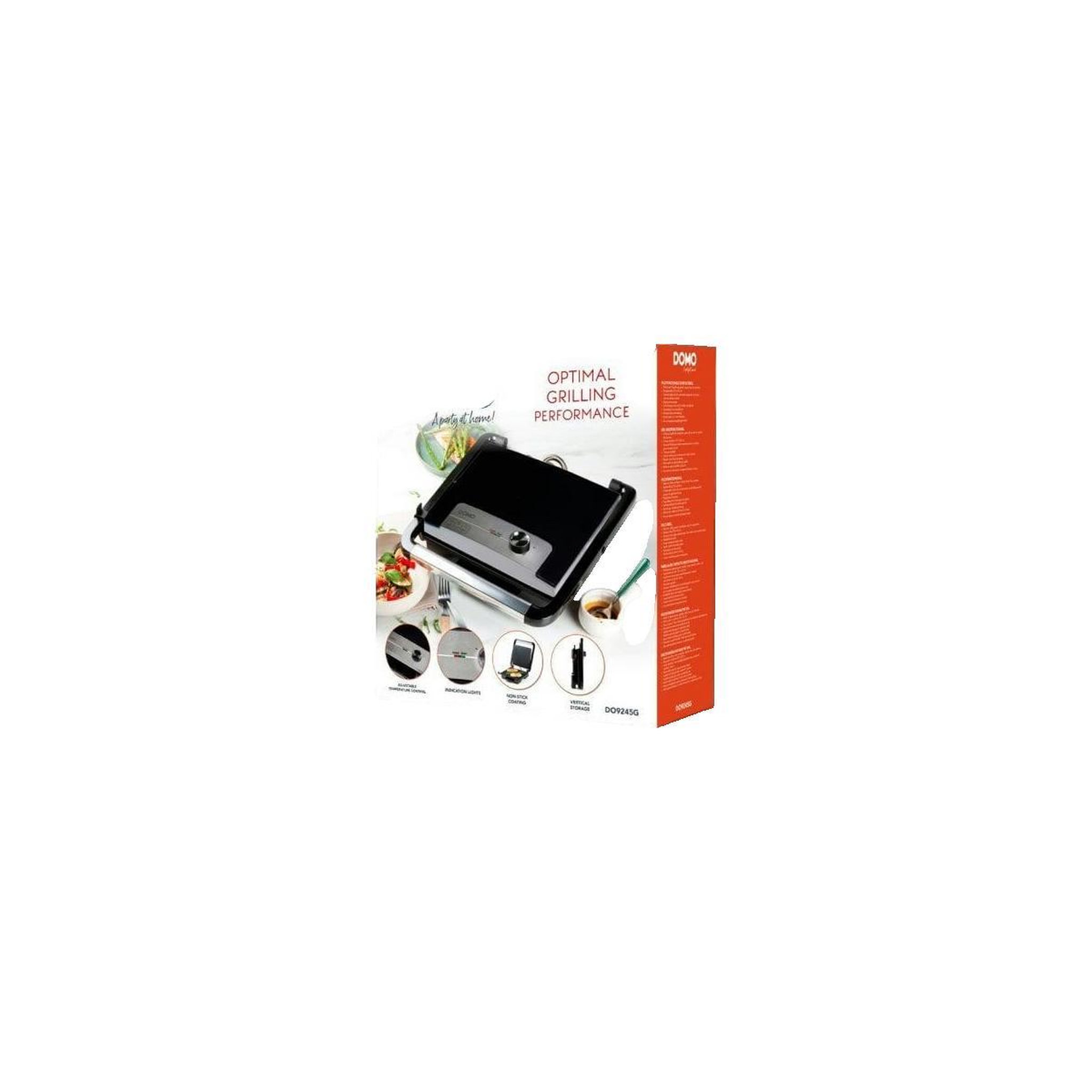 Voir la diapositive 2 : Domo Barbecue électrique Domo DO9245G multifonction