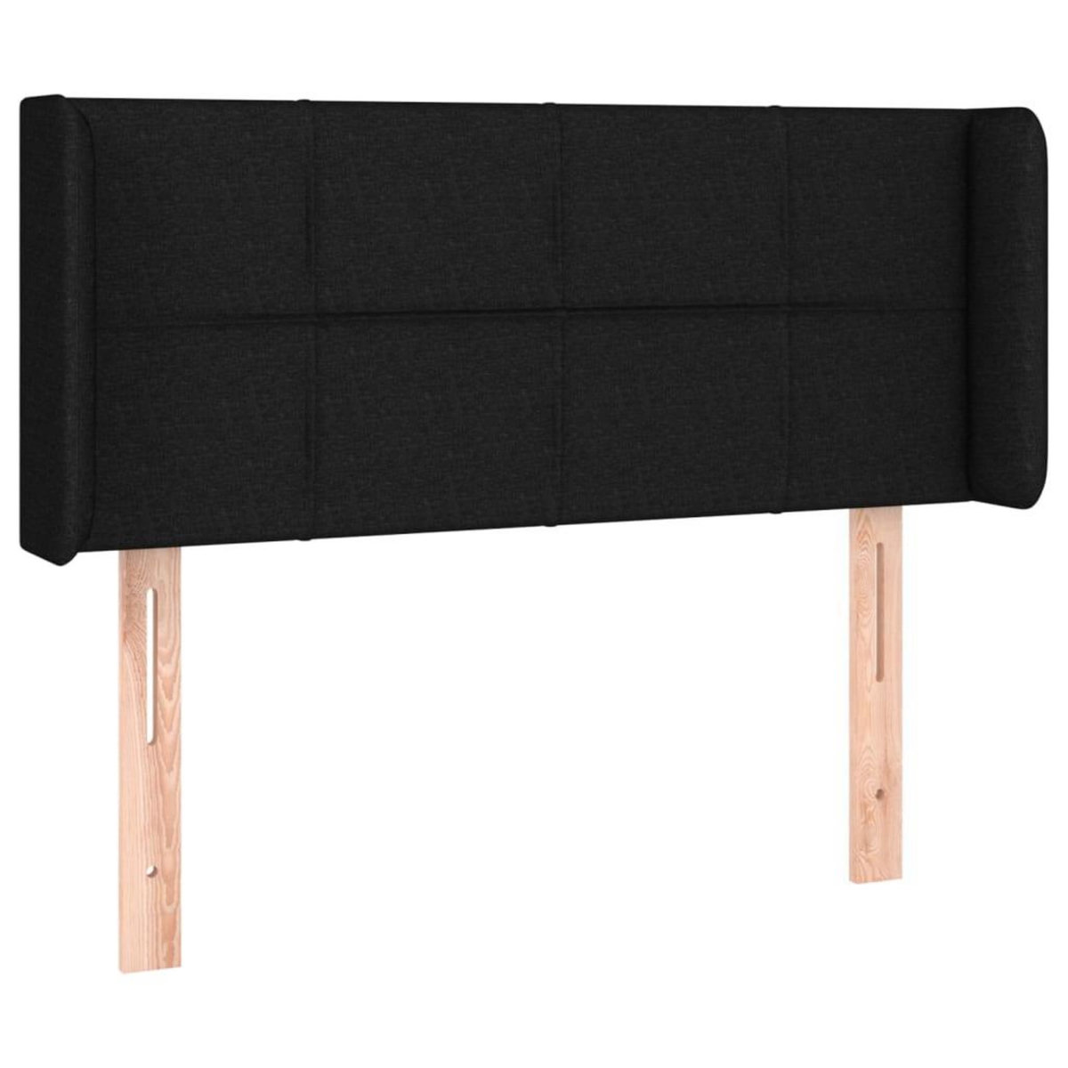 VIDAXL Tete de lit avec oreilles Noir 83x16x78/88 cm Tissu
