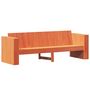 Voir la diapositive 2 : VIDAXL Canape de jardin 3 places cire marron bois de pin massif