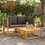 Voir la diapositive 1 : VIDAXL Canapes d'angle de jardin et coussins 2pcs bois massif d'acacia