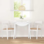 Voir la diapositive 3 : VIDAXL Chaises a manger coussins 2 pcs blanc bois massif caoutchouc