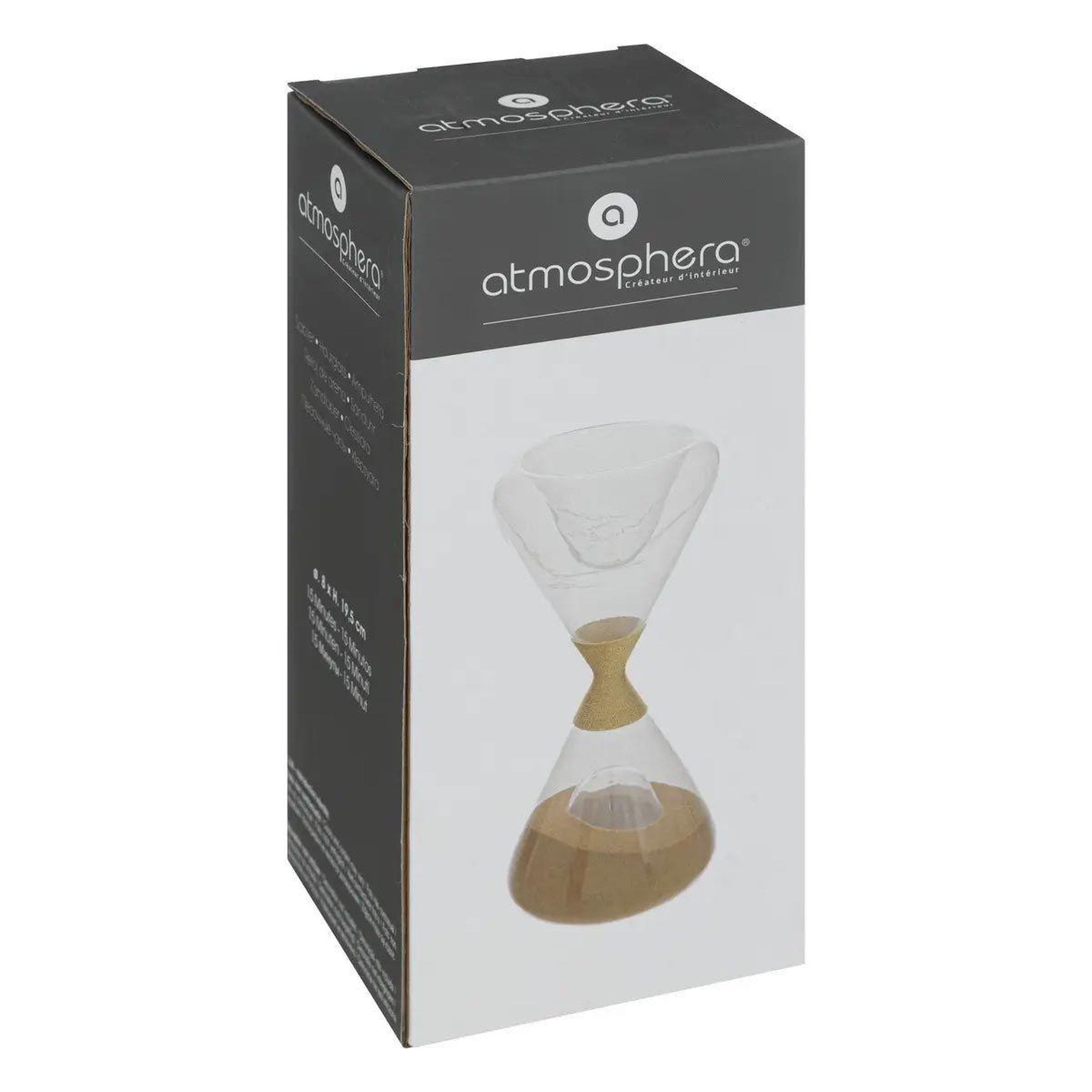 Voir la diapositive 4 : ATMOSPHERA Sablier design  le collectionneur  19cm transparent