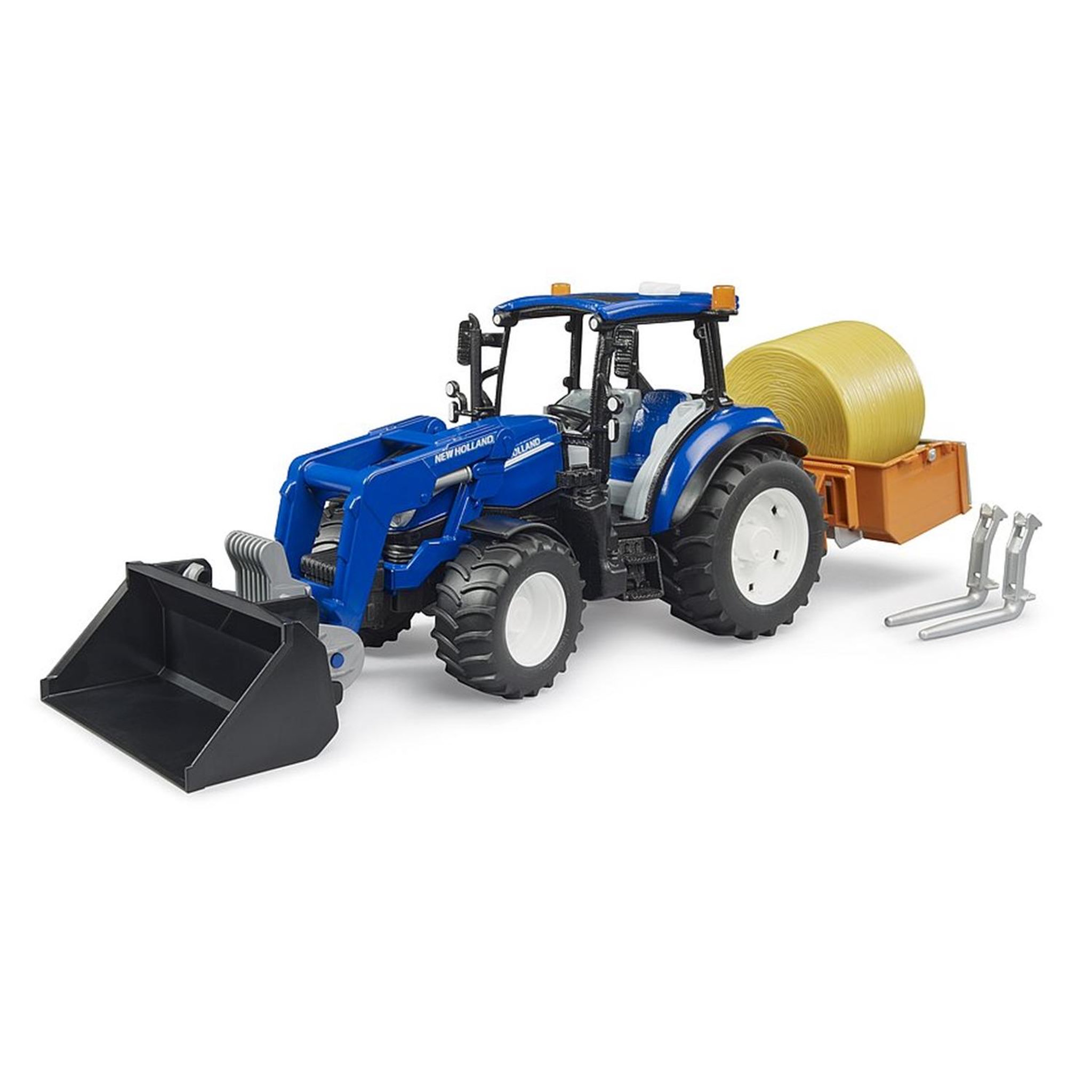 Voir la diapositive 2 : Bruder New Holland T5. 120 avec chargeur avant