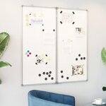 VIDAXL Tableau blanc magnétique pliable 100x100x1,7 cm aluminium