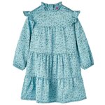 VIDAXL Robe enfants à manches longues bleu 116